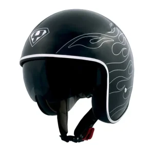 Rychlé Dodání Moto helma Yohe 859-91B, Black, Silver