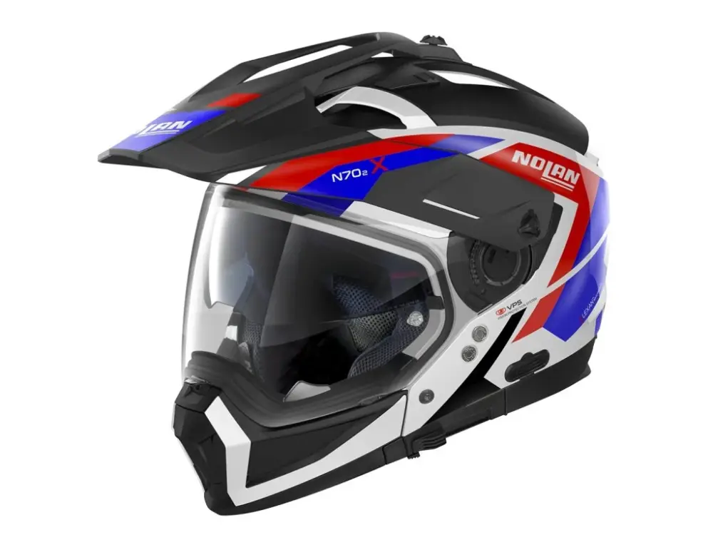 Moto helma Nolan N70-2 X Grandes Alpes N-Com Metal White 26 Ověřený