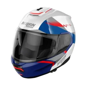 Bezpečná Platba Moto helma Nolan N100-6 Paloma Metal White/Blue N-COM 28