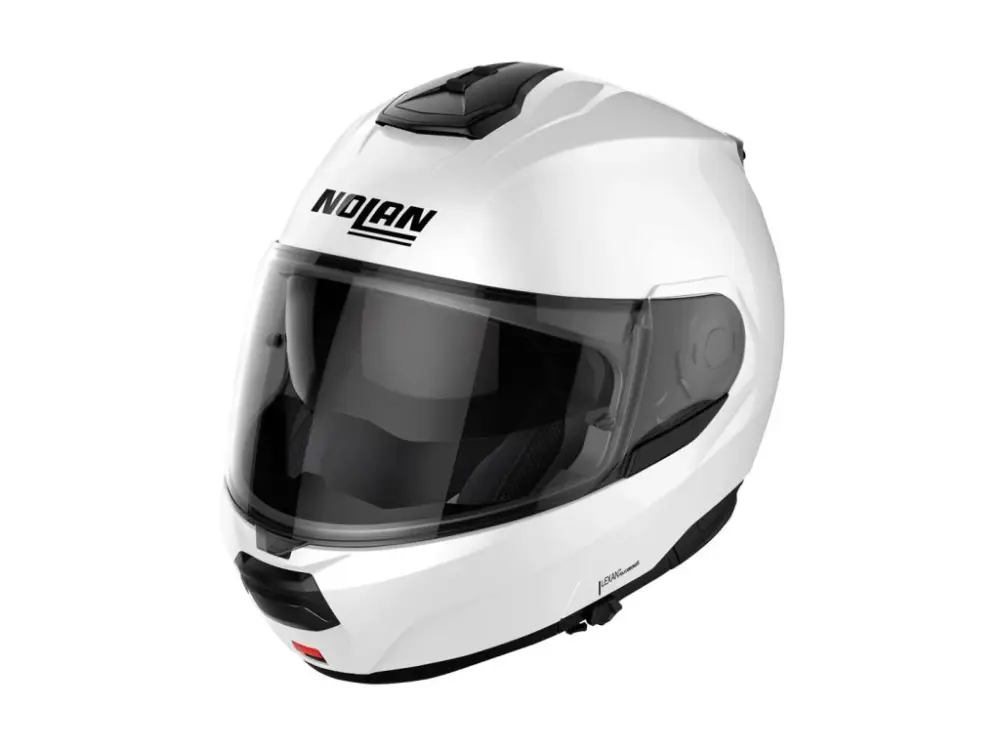 Poslední Šance Moto helma Nolan N100-6 Classic Metal White N-COM 5
