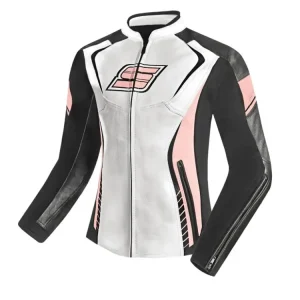 Dámská kožená moto bunda SPARK LINA, růžová Speciální Cena