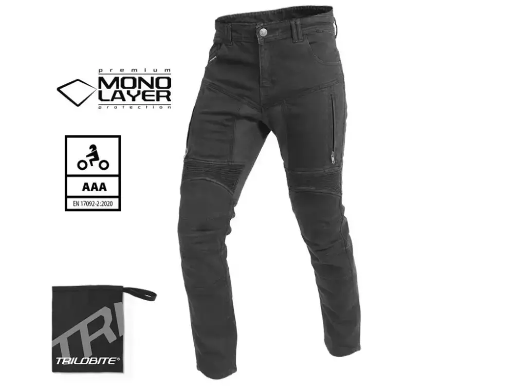 Trilobite Parado monolayer AAA slim fit men jeans long black vel. 30 Nová Kolekce