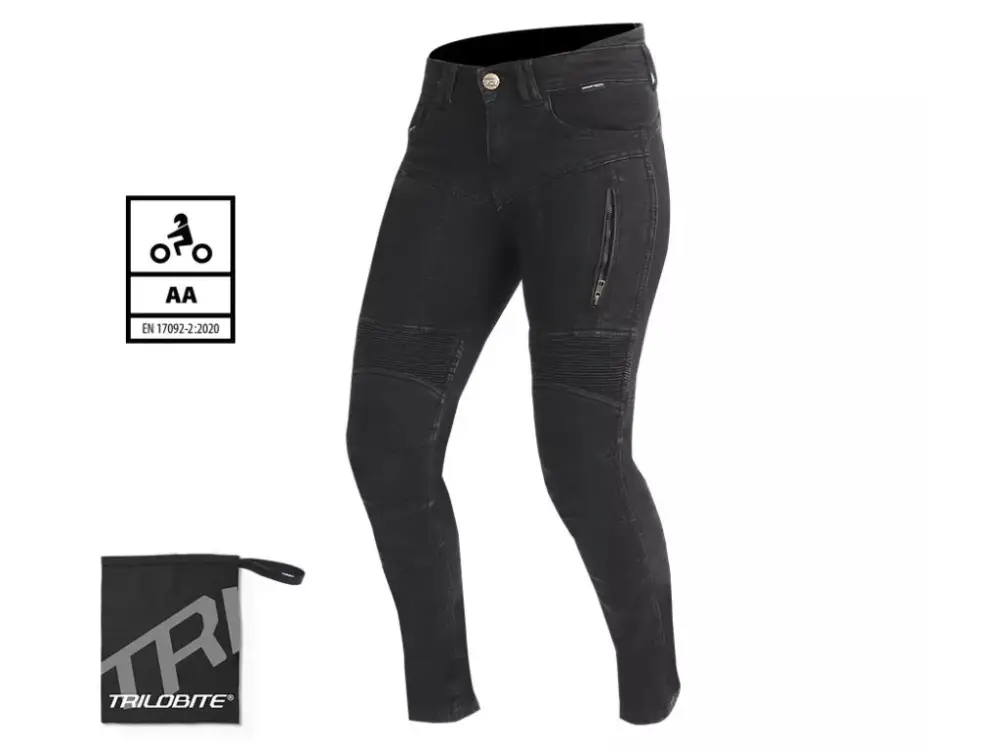 Sezónní Sleva Trilobite Parado skinny fit ladies jeans long black level 2 vel. 26