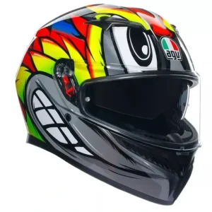 Horká Nabídka Helma na moto AGV 2118381001 012 K3 E2206 MPLK BIRDY 2.0 GREY/YELLOW/RED vel. XS