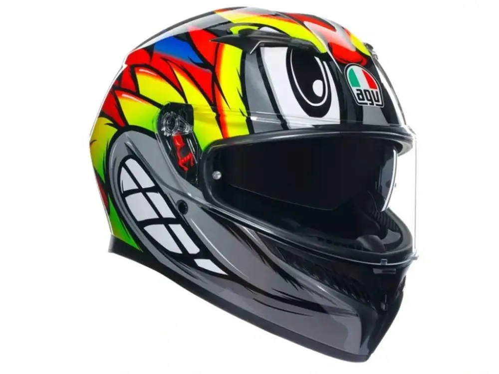 Horká Nabídka Helma na moto AGV 2118381001 012 K3 E2206 MPLK BIRDY 2.0 GREY/YELLOW/RED vel. XS