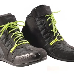 Cestovní kožené moto boty Spark Osprey nízké, černé-fluo Ověřený