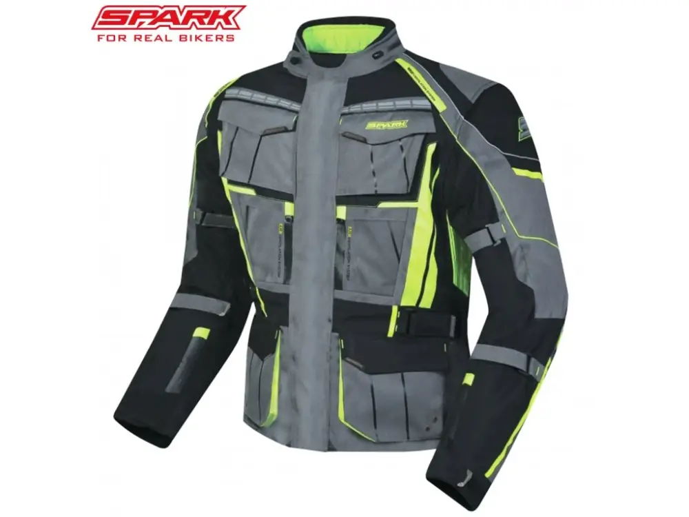 Pánská textilní moto bunda SPARK PACER, fluo Nejlepší Cena
