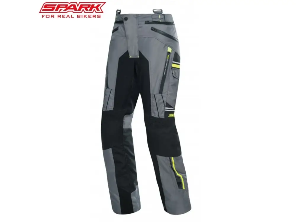 Super Cena Pánské textilní moto kalhoty SPARK PACER, fluo