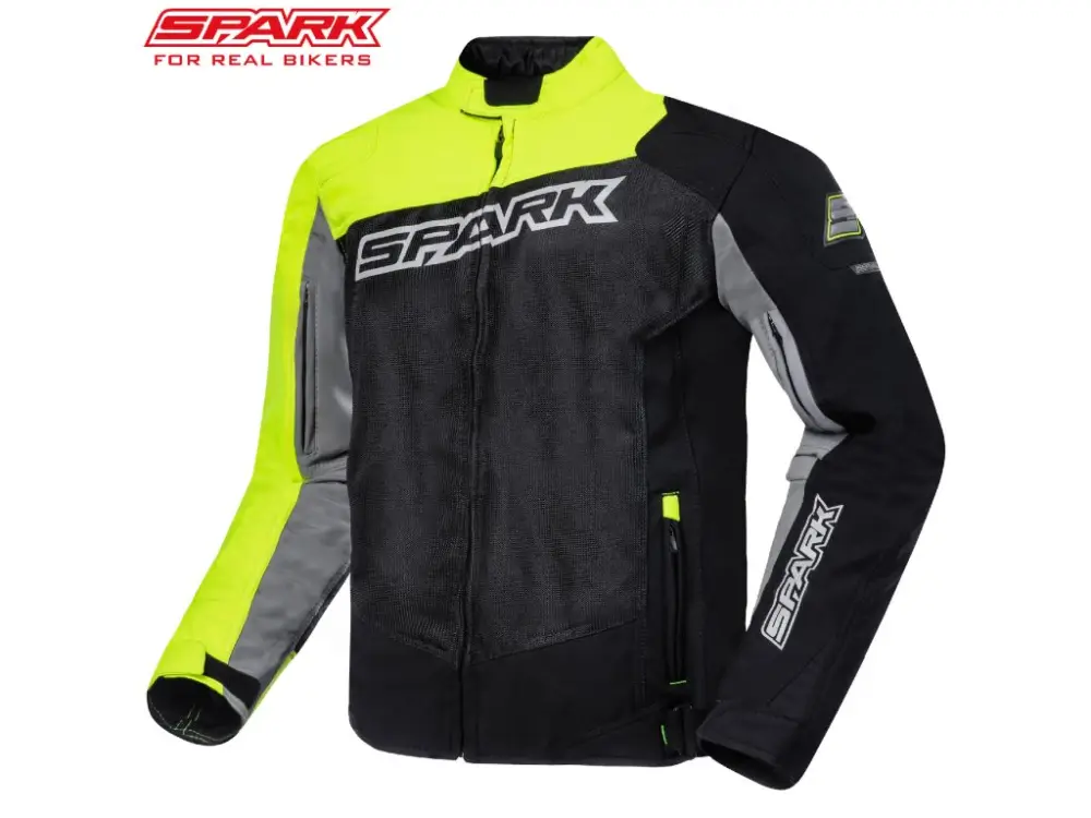 Pánská textilní moto bunda SPARK MONTAUK, fluo Akční Cena