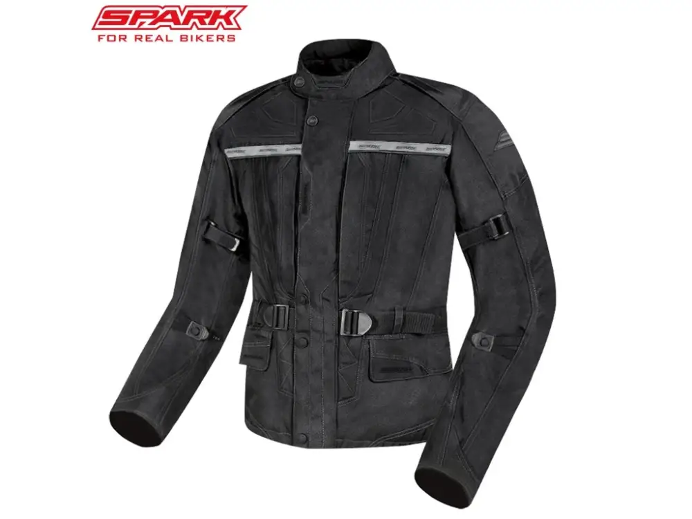 Pánská textilní moto bunda SPARK DURA EVO, černá Sleva