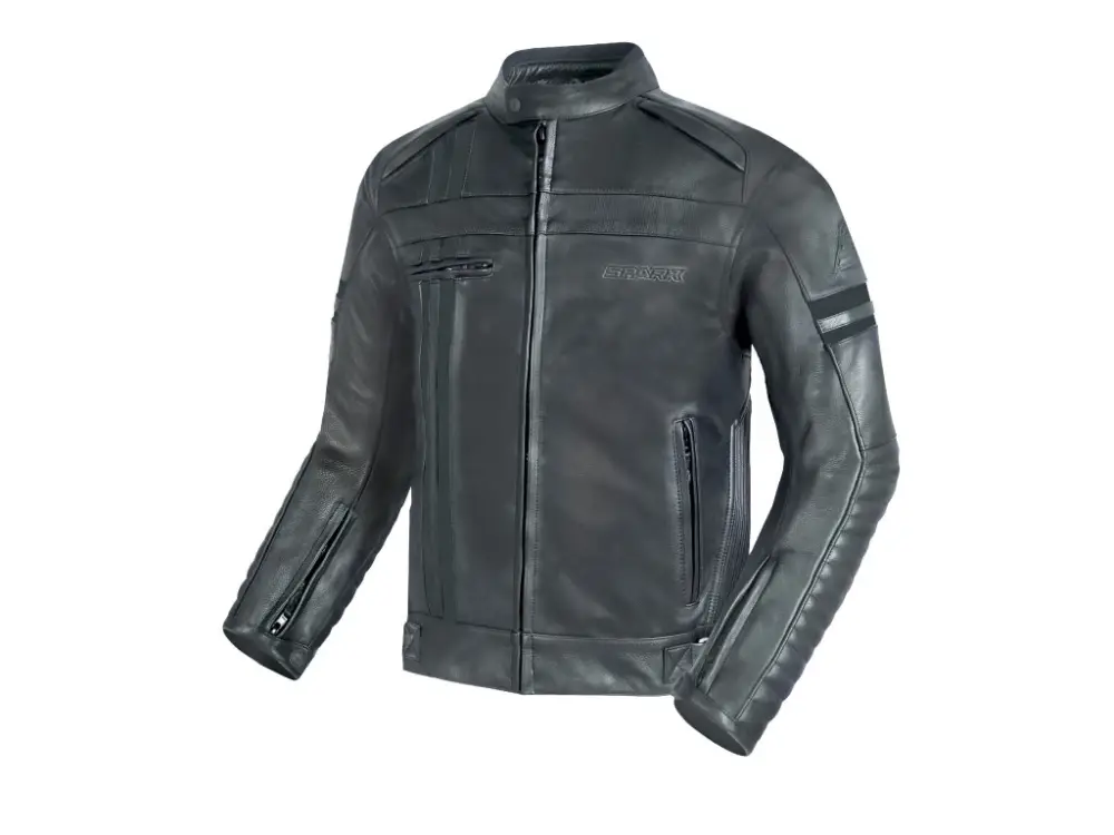 Pánská kožená moto bunda SPARK BRONO EVO II, černá Vysoce Kvalitní