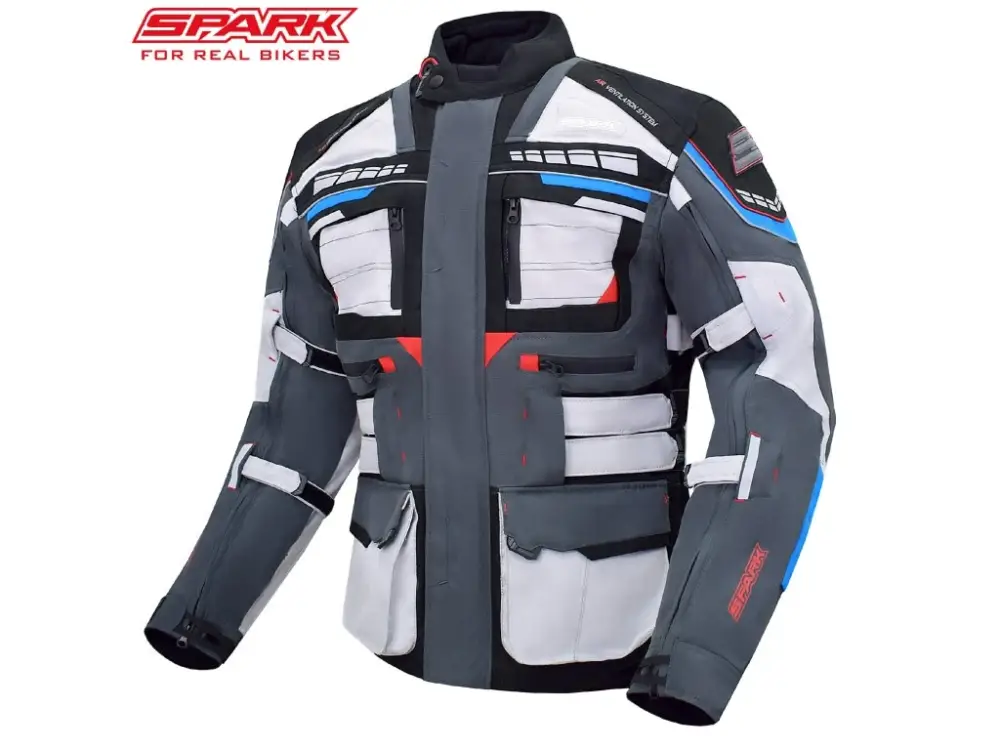 Pánská textilní moto bunda SPARK AVENGER EVO, Trikolor Tovární Cena