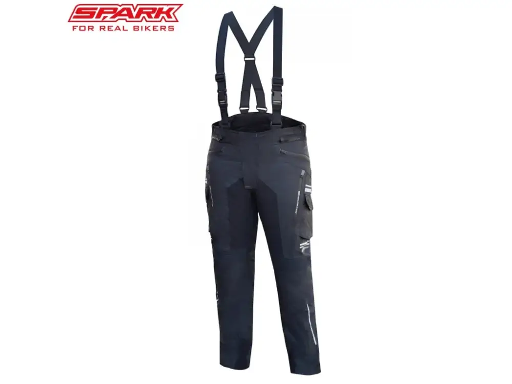 Pánské textilní moto kalhoty SPARK PACER, Black Výhodná Nabídka