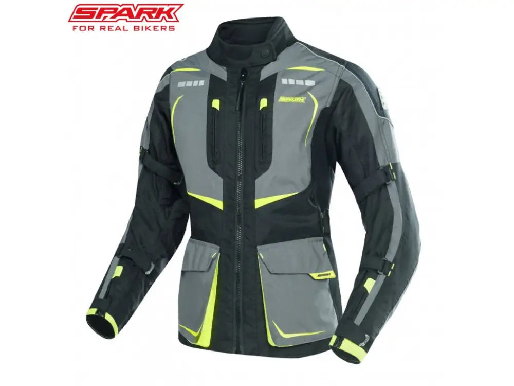 Vysoce Kvalitní Dámská textilní moto bunda SPARK LADY PACER, fluo