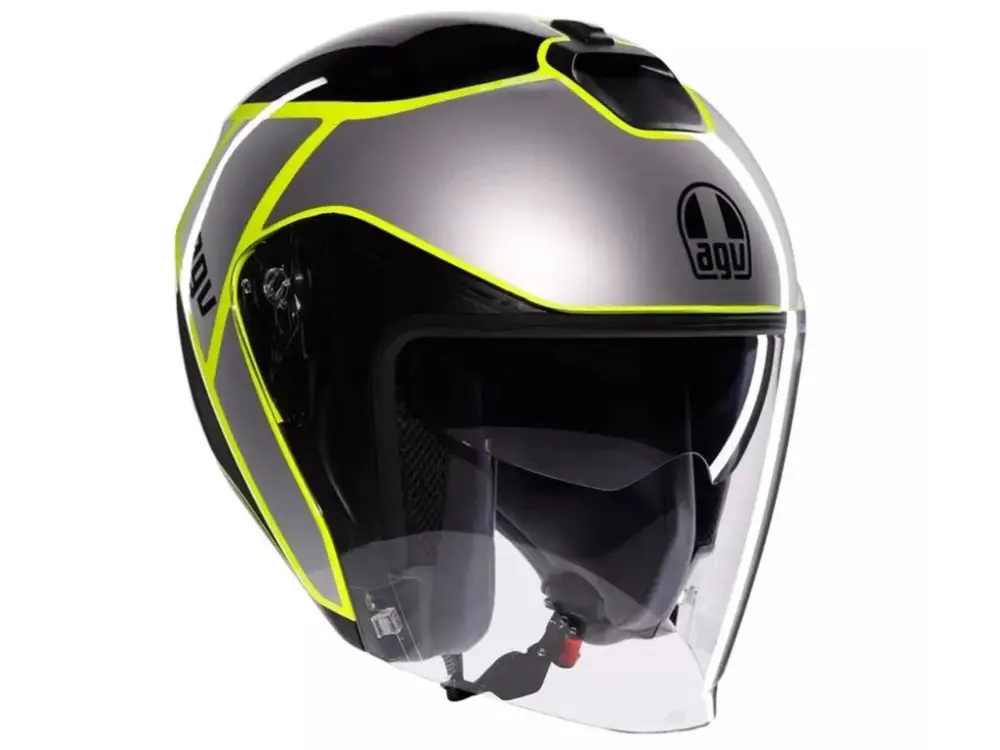 Nejlepší Volba AGV IRIDES E2206 DAVAO BLACK/GREY/YELLOW FLUO vel. XS