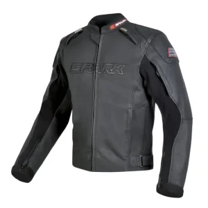 Pánská kožená moto bunda SPARK MOTOSTAR, černá Autentický