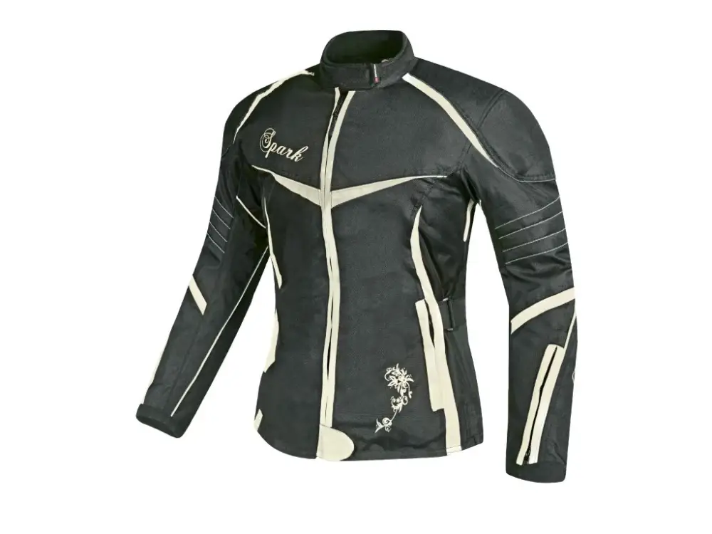 Levný Dámská textilní moto bunda SPARK VINTAGE, černá