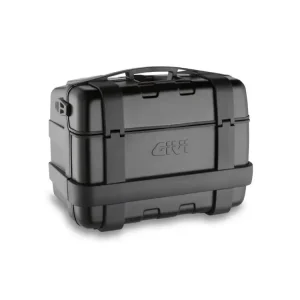 Jen Po Omezenou Doba TRK46B kufr GIVI Trekker černý s černým hliníkovým víkem (Monokey), objem 46 ltr.
