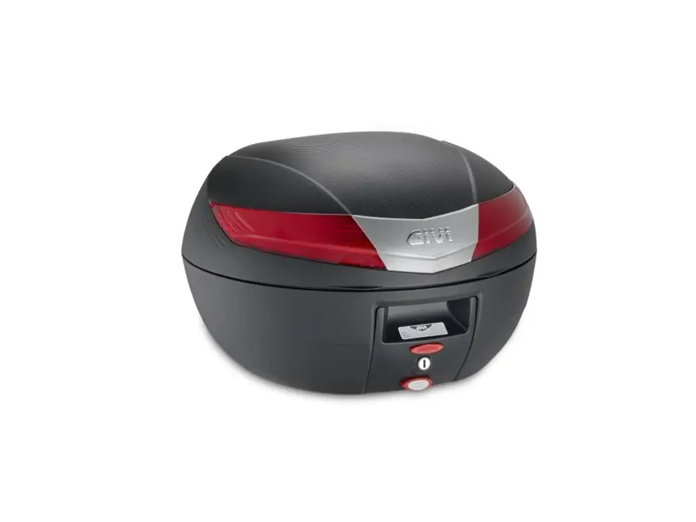 V40N kufr GIVI černý s červenými odrazkami (Monokey), objem 40 ltr. Vrácení Zdarma