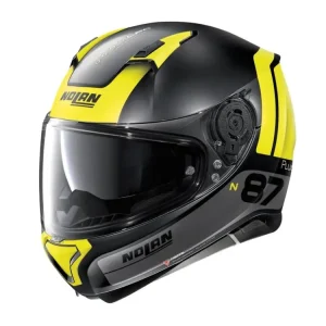 Zlevněný Moto helma Nolan N87 Plus Distinctive N-Com Flat Black 25