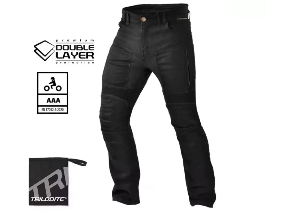 Finální Výprodej Trilobite Parado doublelayer AAA regular fit men jeans black level 2 vel. 30