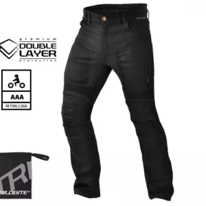 Cenově Výhodný Trilobite Parado doublelayer AAA regular fit men jeans short black level 2 vel. 30