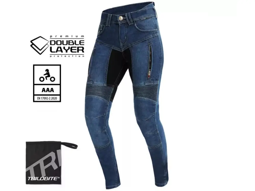 Sezónní Sleva Trilobite Parado doublelayer AAA skinny fit ladies jeans blue level 2 vel. 26