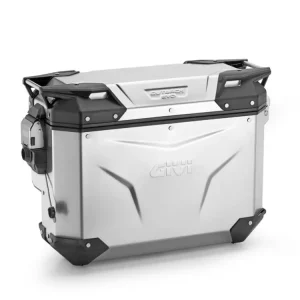 Horká Nabídka OBKEVS33AR stříbrný pravý kufr GIVI Trekker Outback EVO SMART hliníkový (boční), bez zámku, 33 l.
