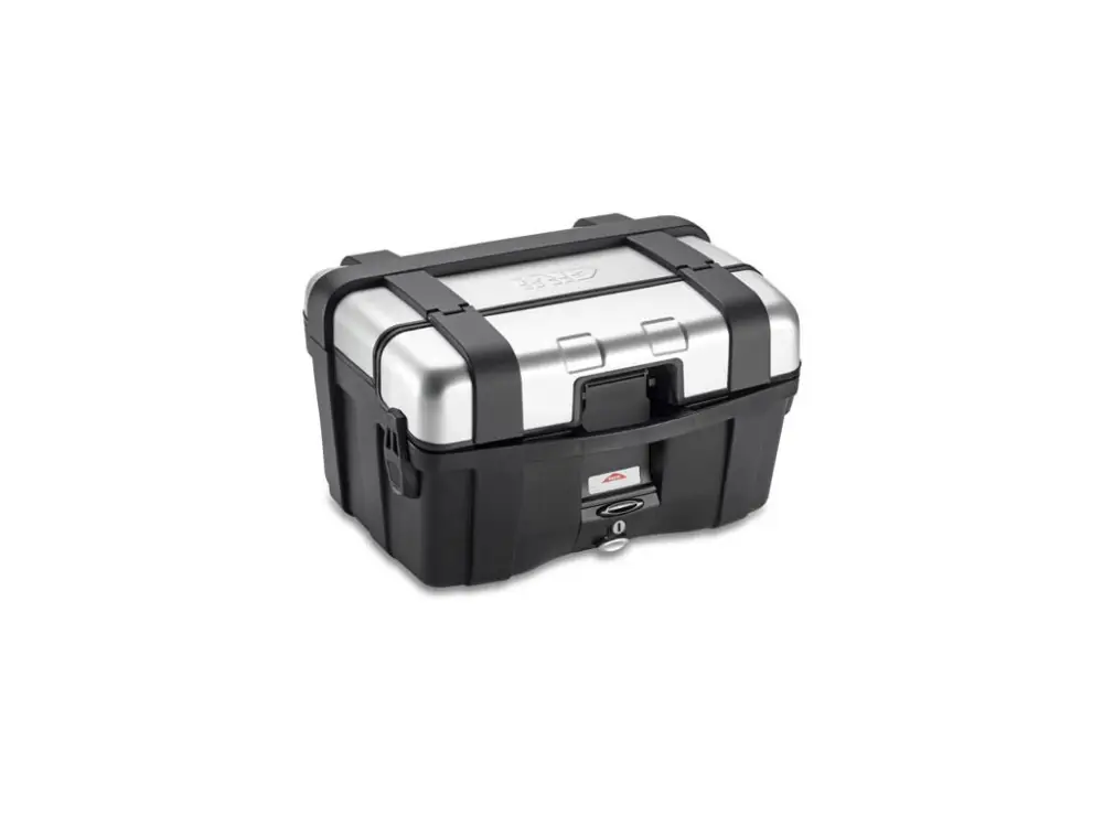 TRK46N kufr GIVI Trekker černý se stříbrným hliníkovým víkem (Monokey), objem 46 ltr. Hit Sezóny
