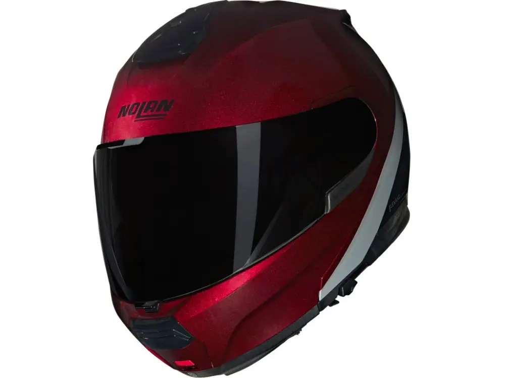 Moto helma Nolan N100-6 Verniciatura Speciale N-COM Rosso Viscerale/Nero 341 Expresní Doručení