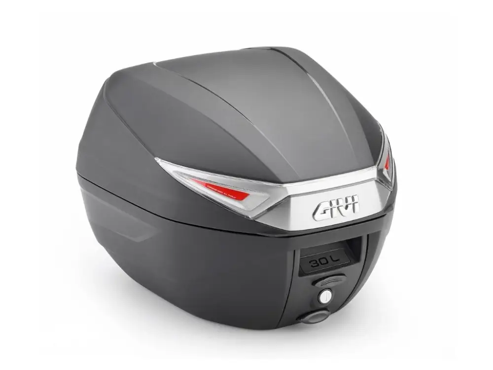 Značkový C30NT kufr GIVI černý, čiré odrazky (Monolock s plotnou), objem 30 ltr.
