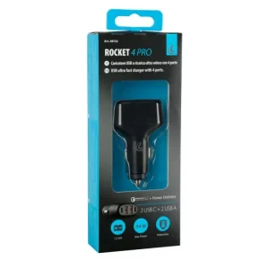 Nízká Cena 38722 Rocket 4 Pro, nabíječka se 4 porty USB - PD / QC 3.0 - 50 W - 12/24 V