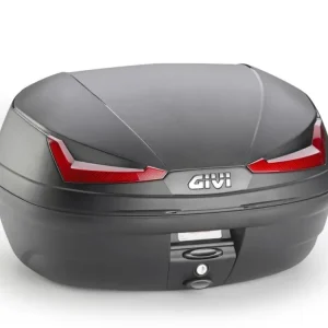 Cenový Hit E455N Simply IV kufr GIVI černý (Monolock s vlastní plotnou), červené odrazky, objem 45 litrů