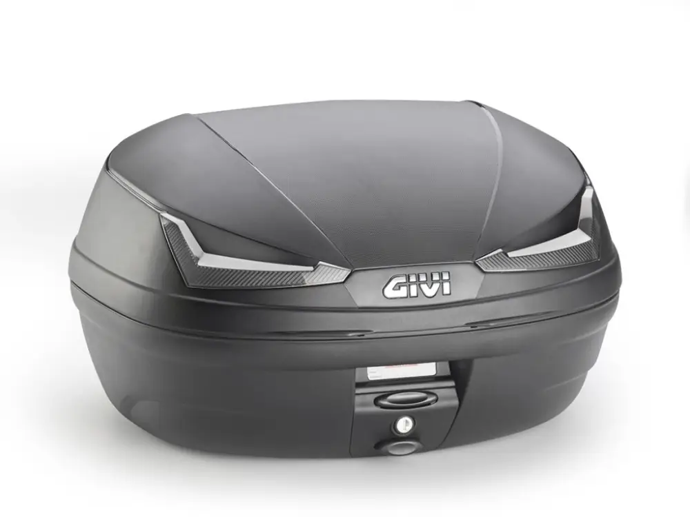 Super Cena E455NT SIMPLY IV kufr GIVI černý (Monolock s vlastní plotnou), čiré odrazky, objem 45 litrů