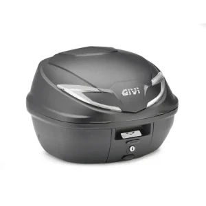 Levný B39NT kufr GIVI černý (Monolock s vlastní plotnou) s čirými odrazkami, objem 39 ltr.