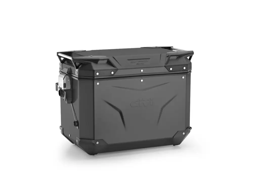Akce OBKEV48BR černý pravý kufr GIVI Trekker Outback EVO SMART hliníkový (boční), bez zámku, 48 ltr.