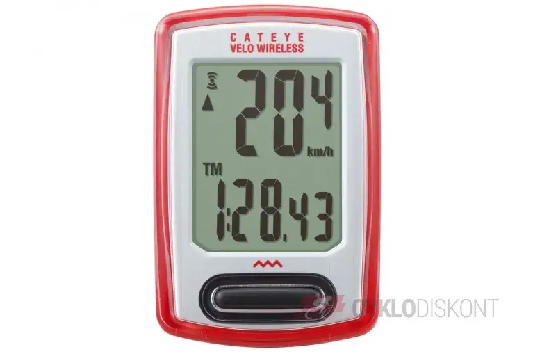 Must-Have Cyklocomputer Cateye Velo Wireless (CC-VT230W) červený