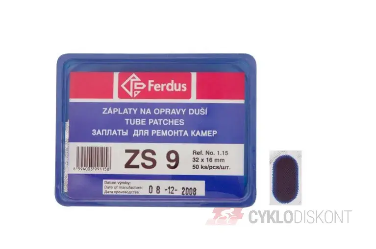 lepení-záplata FERDUS ZS9 ovál 32x16mm Autentický