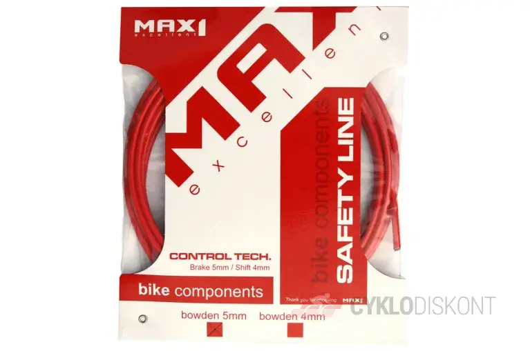 Cenová Bomba BRZDOVÝ BOWDEN MAX1 21555 5mm (3m) ČERVENÝ