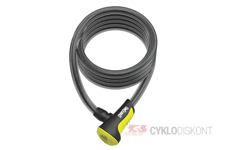 zámek ONGUARD spirála 8157 10x1800mm žlutý Víkendová Akce