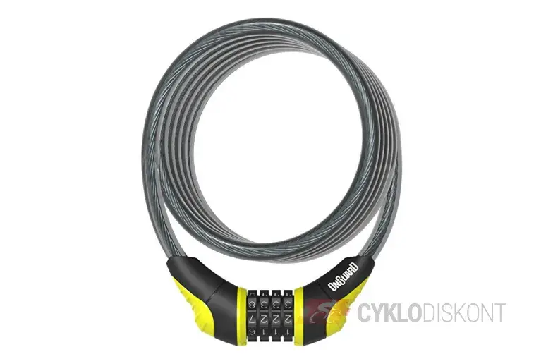 Expresní Doručení zámek ONGUARD spirála 8160 10x1800mm žlutý