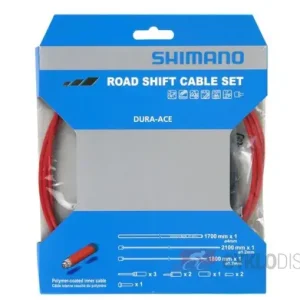 Sleva Silniční řadící set Shimano Road Shift Cable set Dura-Ace červený