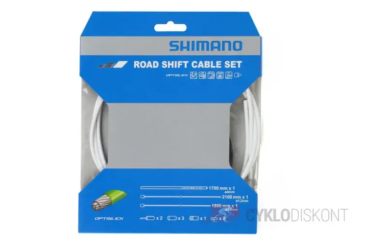 Silniční řadící set Shimano Road Shift Cable set Optislick bílý Cenově Výhodný
