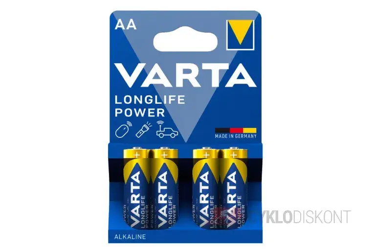 Baterie alkalická Varta Longlife Power AA, LR06, blistr 4ks Výhodná Nabídka