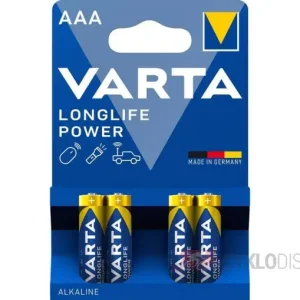 Baterie alkalická Varta Longlife Power AAA, LR03, blistr 4ks Must-Have