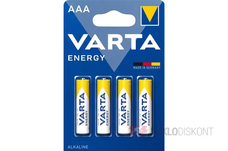 Baterie alkalická Varta Energy AAA, LR03, blistr 4ks Nejprodávanější