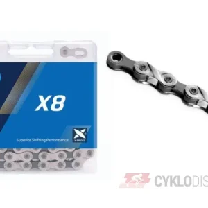 řetěz KMC X8 114 článků stříbrno/šedý Must-Have