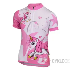 dětský cyklistický dres ETAPE Rio, bílá/růžová Vysoce Kvalitní