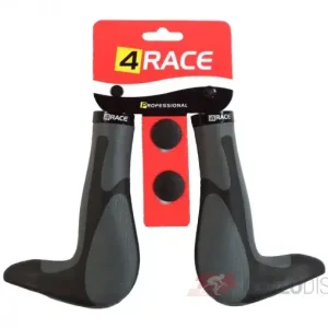 Výhodná Nabídka gripy + rohy 4RACE Gel, černo-šedé