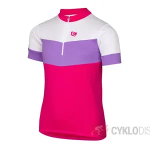 dětský cyklistický dres ETAPE Peddy 2.0, lila/růžová Hit Sezóny